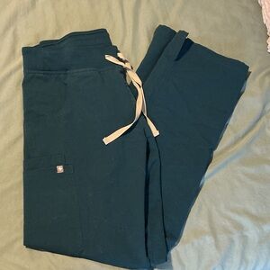 FIGS Technical Collection Scrub Pants in Teal
